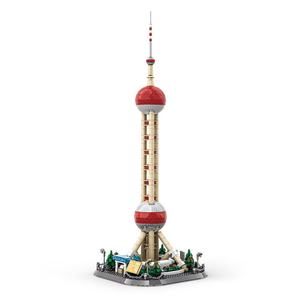 Bloques de Construcción de la Torre de las Perlas Orientales, Modelo Icónico de Shanghái, Juguete Educativo y Creativo para Niños, Venta al Por Mayor - Product Image 5