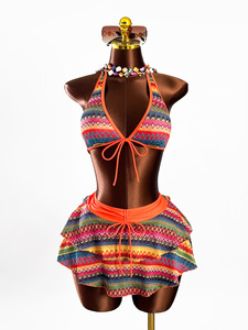 Nouvelle arrivée, <span class=keywords><strong>maillot</strong></span> <span class=keywords><strong>de</strong></span> <span class=keywords><strong>bain</strong></span> bikini pour femmes, rouge, style chinois, sexy, pour les vacances, les sources chaudes, la plage - Product Image 6
