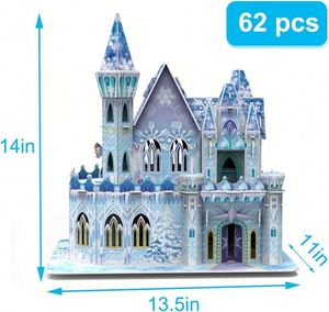 Puzzle 3D Ice Castle 62 pièces, kit d'artisanat artistique pour débutants, pour enfants et adultes - Product Image 2