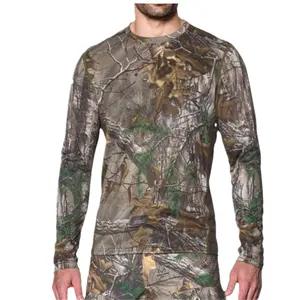 100% Merino Wol Camouflage Patroon Mannen Base Layer, Comfortabele Kleding