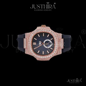 Best Selling Fashion Moissanite Diamond Quartz <b>Watch</b> Women Crystal Decor <b>Waterproof</b> Steel Bracelet <b>Watch</b> Available At Best Price - Product Image 6