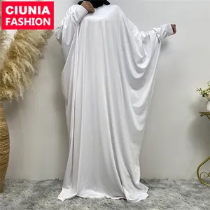 Женское платье абайя в мусульманском стиле, свободное однотонное платье с рукавом летучая мышь, свободное платье, 6210