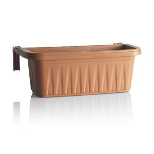 Jardinière rustique réglable en terre cuite avec trou de drainage 50x20x18,5 cm - Product Image 1