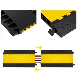 Protection de câbles en caoutchouc pour l'extérieur, vente en gros d'usine, sécurité routière, protection de câbles à 5 canaux - Product Image 5