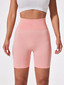 High-Waisted Gingham Breathable Four-Way Stretch Abdominal Tightening Exercise Shorts Elastic Waist Yoga Pants for Outdoor - Product Image 3