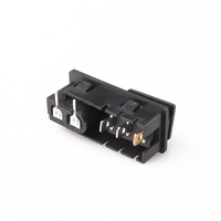 LANZ LZ-8-29P IEC C8 Netz kabel einlass buchse 250V AC-Buchse mit Rotlicht EIN-AUS Wipp schalter Typ Verlängerung buchse