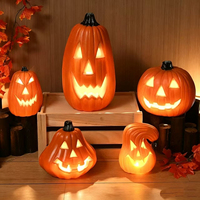 Nouvelles lanternes citrouille visage de fantôme d'Halloween style Instagram, lumineuses, portables, légères, articles décoratifs pour usage intérieur et extérieur