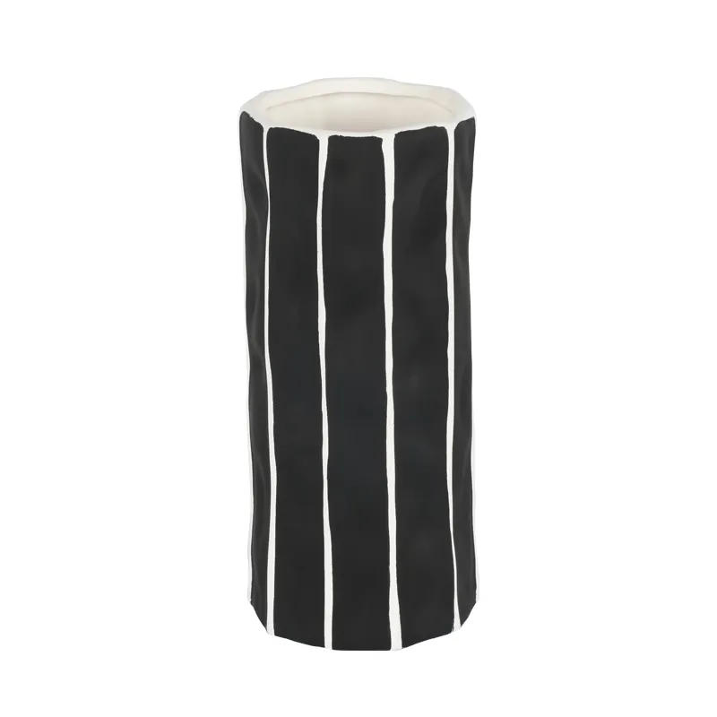 Vase décoratif de style INS noir et blanc Art déco moderne Prix spécial pour la décoration de bureau de table