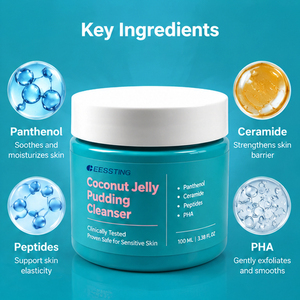 Gel Limpiador Facial Hidratante y Suave, Exfoliante Profundo, Limpiador Coreano, Limpiador de Coco en Gel - Product Image 4