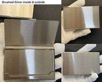 Dompet Kartu Logam Stainless Steel Custom Murah dan Populer untuk Hadiah Bisnis dengan Logo Cetak Laser