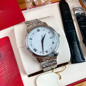 Reloj de Pulsera de Negocios para Caballero, Mecánico Automático, con Esfera de Seda Blanca de Primera Calidad, Correa de Acero 316L, Fecha, Números Romanos, Pulido - Product Image 3
