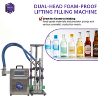 Machine de remplissage à double tête PLC Servo anti-mousse pour bouteilles de vin, d'eau et de lait de qualité alimentaire, personnalisée en usine