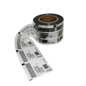 Stampa personalizzata foglio di plastica laminato termosaldabile flessibile materiali per imballaggio alimentare rotoli di pellicola di scorta per imballaggio automatico