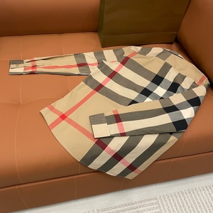 Camisa de vestir a cuadros para hombre, manga larga, cuello vuelto, estilo casual elegante, 100% algodón, popelina Burberry, transpirable, para otoño. - Product Image 2