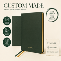 Planificateur d'objectifs personnalisé non daté A5, couverture rigide, logo doré, suivi des habitudes, mise en page hebdomadaire, papier 120 g/m², carnet de gestion du temps