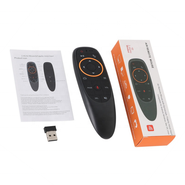High Quality Hot Selling G10s 2.4G Wireless Air Fly Mouse Remote Control Smart With Gyroscope Voice Assistant for Android Tv Box