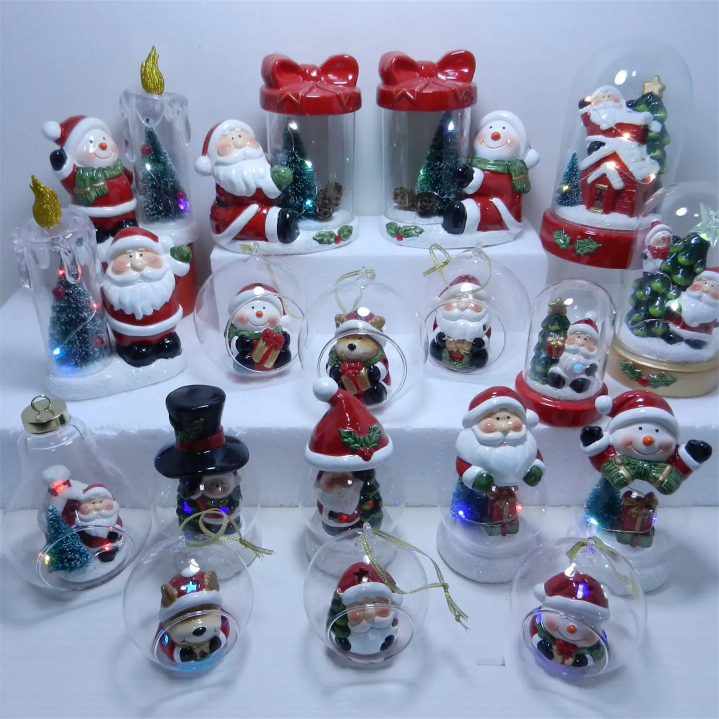 2020 Vakantie Tijd Indoor Grote Nieuwigheid Diy Art Keramische Porselein Kerst Ambachten Producten Set Decoraties Ornament