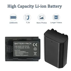Pour Sony NP-FZ100 <span class=keywords><strong>NPFZ100</strong></span> batterie + LCD double chargeur USB 2280mAh pour modèles d'appareil photo A6600 A7m3 A7rm3 A7r3 A9 A9R A7R A7 A7C A7R4 - Product Image 4