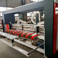 Machine entièrement automatique de fabrication de boîtes en carton ondulé, machine de formage d'emballages, machine de pliage et de collage de boîtes en carton avec empilage