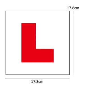 Red L Plate Magnet, Vehicle Signs Magnetic L Plates for Car