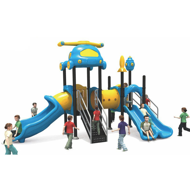 เฮลิคอปเตอร์สนามเด็กเล่นพร้อมสไลด์คู่