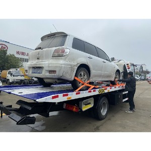 High Quality FAW 4x2 Sliding Platform Wrecker Tow <b>Truck</b> 5 Ton Rollback Tow <b>Truck</b> <b>Flatbed</b> Wrecker China Factory Direct Sell - Product Image 2