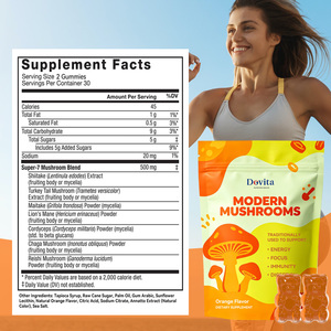Gomitas Inmunitarias de Chaga, Reishi y Turkey Tail Hechas en Estados Unidos, Orgánicas, Antioxidantes, Veganas, con Certificación GMP para Personas Mayores, Fórmula GMP - Product Image 2