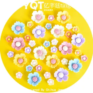 Beautiful Resin Flower Flatback Charms For DIY Jewelry Making Mobile Phone Case Accessories