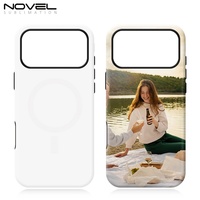 Coques de téléphone 3D par sublimation pour iPhone 17 Series, coque magnétique 2-en-1 en TPU et PC pour impression 3D DIY