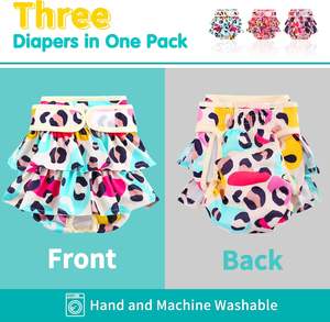 Couches lavables <span class=keywords><strong>pour</strong></span> chiens Couches <span class=keywords><strong>pour</strong></span> chiens léopard flexibles et durables <span class=keywords><strong>pour</strong></span> la formation des chiots en période d'incontinence par la chaleur - Product Image 4