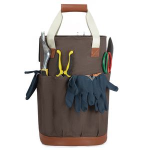 Custom Multi-Purpose Outdoor <b>Garden</b> Handbag <b>Tool</b> Bag Oxford Cloth Water Repellent Convertible Strap 10-14 Pockets for <b>Tools</b> - Product Image 1