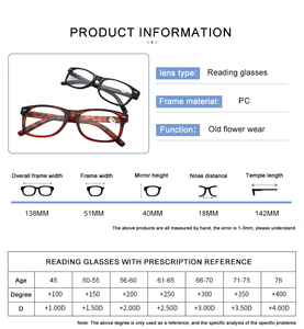 Lunettes de lecture pour hommes et femmes, anti-lumière bleue, verres PC, mode unisexe, logo personnalisé, vente en gros, presbytie - Product Image 3
