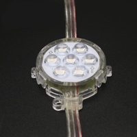 Corps extérieur de PC de la source lumineuse IP67 de point du pixel SMD LED de 50mm RVB 7 pour des murs d'hôtel