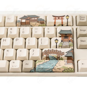 ชุดพวงกุญแจแบบเป่าลมและวาดด้วยมือของ Kyoto ปรับแต่งได้พร้อมชุดปุ่มกดแบบระเหิดของศาลดวงจันทร์ - Product Image 1