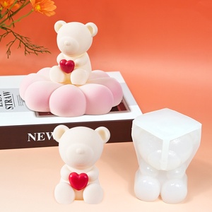 <span class=keywords><strong>Stampo</strong></span> in Silicone a Forma di Orso Amorevole, Utensile per Cioccolato, <span class=keywords><strong>Stampo</strong></span> Decorativo per Torte e Sapone, Regalo per San Valentino - Product Image 2