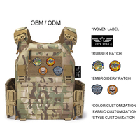 Gilet Tactique GAF en Nylon 1000D Camouflage, Découpe Laser Molle, Robuste et Réglable, Porte-Plaque