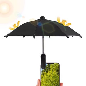 1 pezzo creativo Mini ombrello supporto per telefono, universale supporto impermeabile per smartphone, portatile all'aperto pioggia e accessori per <span class=keywords><strong>sole</strong></span> - Product Image 1