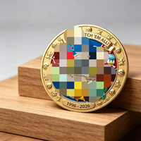 Pièce de collection commémorative du 30e anniversaire de l'anime, en relief 3D, plaquée or moderne, avec un design de personnage fantastique, édition limitée