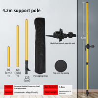 Cadre de fixation télescopique de 4.2m avec trépied d'instrument de niveau d'eau à laser infrarouge pour la tige de support de levage d'instrument de nivellement