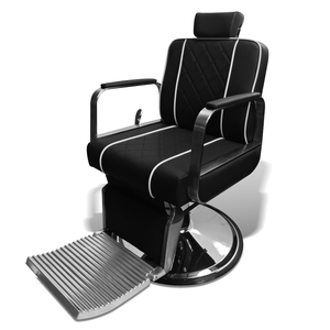 High-end men's barber chair - rotatable and adjustable vintage-style large chair for hair <b>styling</b> salon oil <b>head</b> shaving - Product Image 1