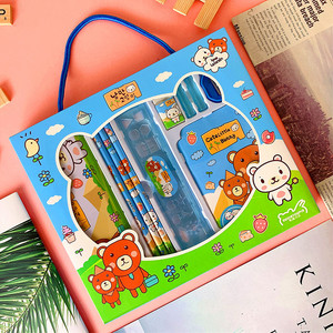 Vente en gros Promotion Ensemble de papeterie fantaisie mignon personnalisé pour les é<span class=keywords><strong>l</strong></span>èves du primaire Cadeaux de rentrée des classes - Product Image 4