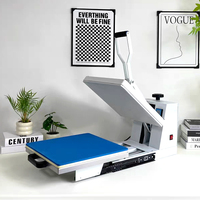 Presse à chaud semi-automatique 38x38cm, imprimante à transfert plat manuelle pour t-shirts, tapis de souris, vêtements, sublimation