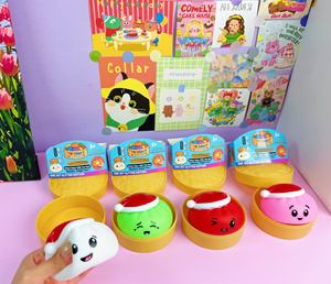 New Christmas-themed Cartoon-shaped Artificial Steamed Buns Squishy Decompression Squeeze Toys <b>Blind</b> Box Funny Squeeze Toy - Product Image 3