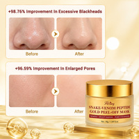 Máscara Facial Peel-Off de Ouro OEM ODM Marca Própria com Peptídeo de Veneno de Cobra, Firmadora, Hidratante, Suavizante de Linhas Finas, Sem Fragrância, Para Todos os Tipos de Pele