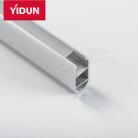 Profilé LED en aluminium pour plafond en plâtre architectural, bande lumineuse extrudée, canal de lumière pour cloison sèche, supports de lampe sans soudure, bases AC