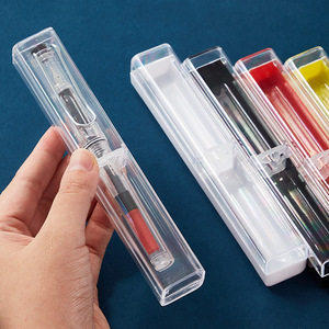 Elegante estuche de plástico transparente para bolígrafos y caja de lápices Solución de almacenamiento de pluma estilográfica con estilo - Product Image 1