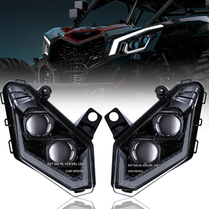 Phare LED haute puissance 120 watts pour <span class=keywords><strong>Can</strong></span>-<span class=keywords><strong>Am</strong></span> Maverick X3 2017-2025 UTV, ensemble de feux avant pour véhicules tout-terrain, lampe de conduite hors route - Product Image 1