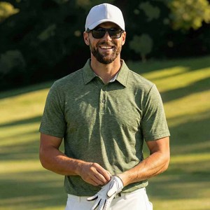 T-shirt de sport pour homme avec logo personnalisé, polos de golf personnalisés de haute qualité ZML - Product Image 4