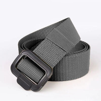 Ceinture tactique pour hommes en polyester avec boucle en plastique/métal, respirante, simple, en toile, pour jeunes étudiants, entraînement, ceinture CS