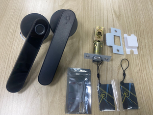 Serrure à poignée SZMYQ pour porte en bois, serrure à code en aluminium pour intérieur, serrure de porte intelligente électronique à reconnaissance d'empreintes digitales pour chambre à coucher - Product Image 5